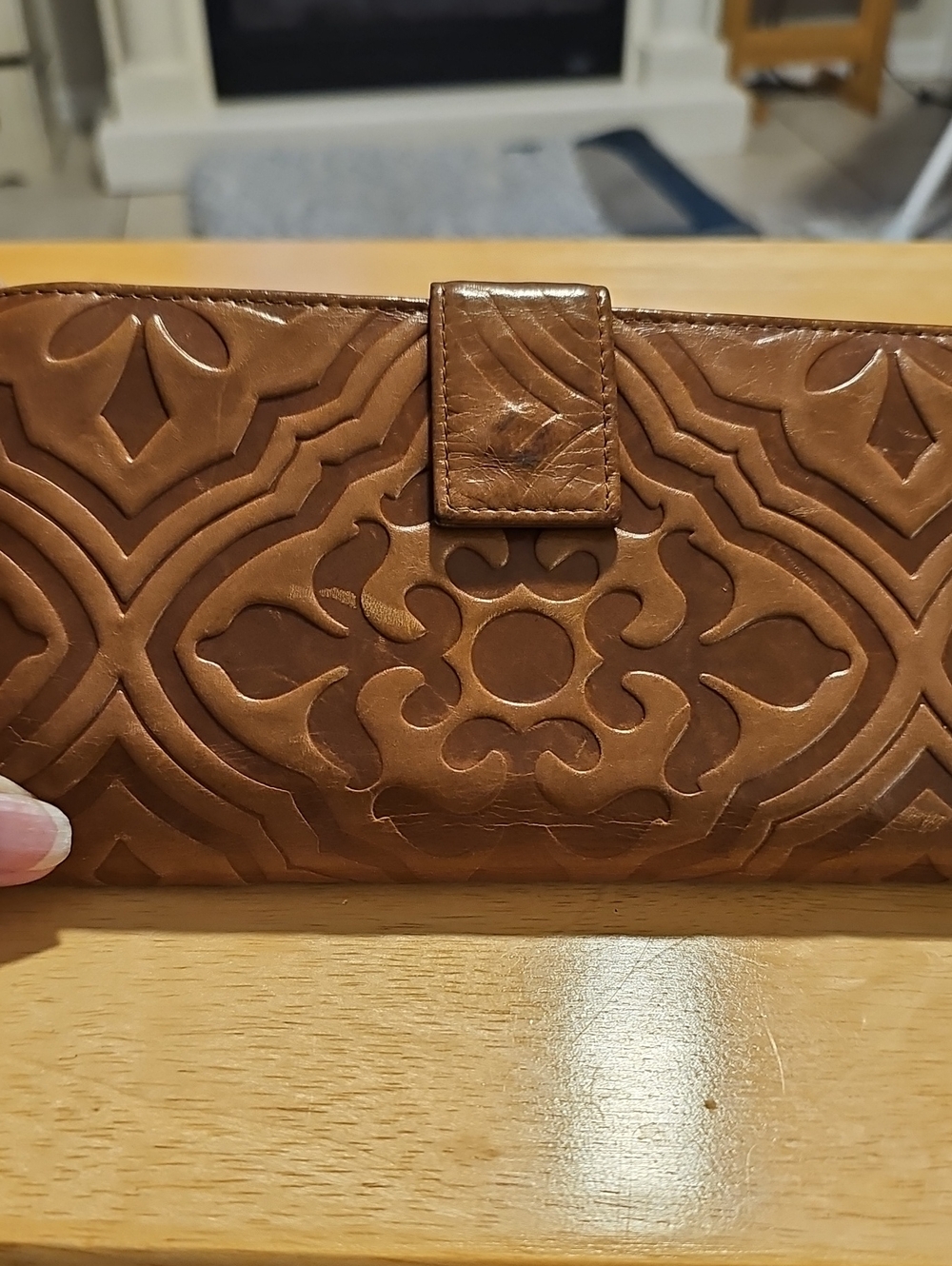 HOBO Brown Embossed Leather Wallet - Picture 2 of 6